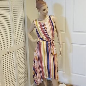 Dress Barn Striped Sharkbite Hem Dress NEW W/ TAGS
